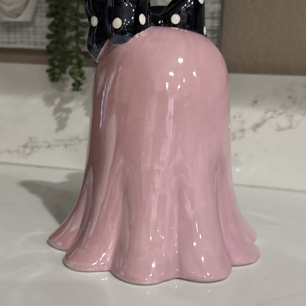 Ghost Pink Iridescent with Polka Dots Bow - Picture 4 of 4